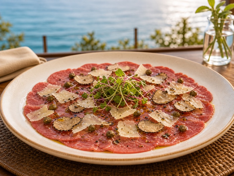 Carpaccio de carne trufado
